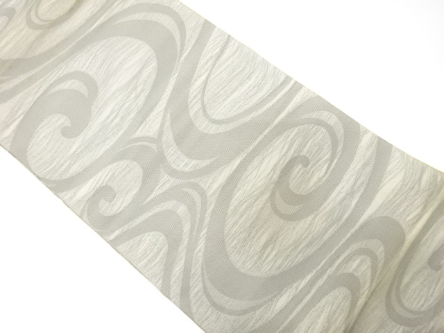 JAPANESE KIMONO / ANTIQUE FUKURO OBI FOR SUMMER / SILK / WOVEN STREAM